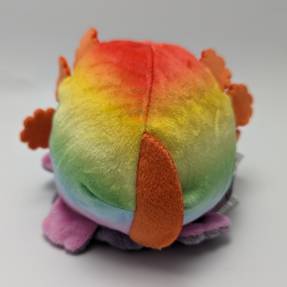 TeeTurtle - The Original Reversible Axolotl Plushie - Gray + Rainbow 🌈 - Picture 2 of 5